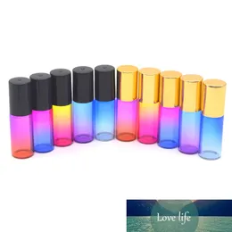 1000 sztuk 5 ml Gradient Color Refillable Butelki Szklane rolki na olejku Essential Oil Puste butelek Perfumy Piłka