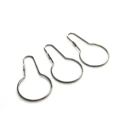 1000pcs Multi-Purpose Shower Curtain Silver Rings Hooks Clips Nickel Metal Shower Curtain Rings Curtain Hook Clip