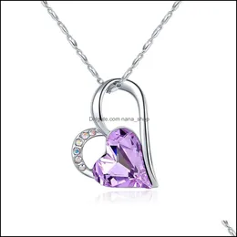 Pendant Necklaces & Pendants Jewelry Statement Necklace For Women Choker Irregar Heartshaped Amethyst Simple Retro Short Drop Delivery 2021