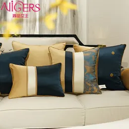 Cuscino avighers patchwork blu bianco bianco giallo cuscino copre con nappe cuscino casi di lusso casa decorativa Y200104