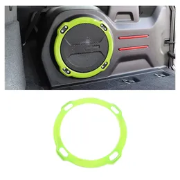 Green abs cauda caixa chifre bezel decoração capa para jeep wrangler rubicon jl jt 2018-2020 acessórios interiores