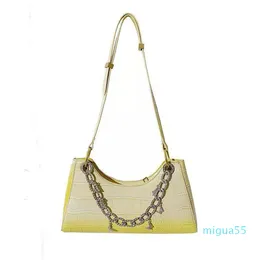 High quality brand Super Gradient Frog Bag Single shoulder Underarm Baguette bag chain