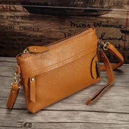 Hot Sale Hot Sale Vintage Söt Små Handväskor Äkta Läder Kvinnor Märke Mini Väskor Crossbody Väskor Koppling Kvinna Messenger Bag