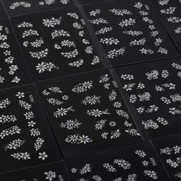 30 Sheet Floral Design 3D Nail Art Stickers Decals Manicure Decoration Beautiful Fashion Accessories White