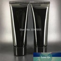 Contenitore per crema per le mani in plastica PE vuoto nero da 100 ml/g, tubi flessibili cosmetici morbidi da spremere, flacone detergente cosmetico portatile per il viso