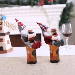 Christmas Decorations Wine Bottle Cover Clothes Xmas Santa Snowman Decor Party Decoracion De Fiestas Y Eventos Navidad Craft1