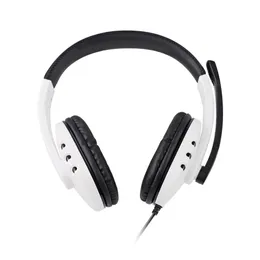 Gorący Sprzedaż PS5 Słuchawki Gaming Headset Chowany Pałąk Głowy Mikrofon MIC Przewodowe Słuchawki dla PS5 / PS4 / Switch / One / 360 / PC z polem detalicznym