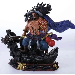 Anime en bit wano fyra kejsare beast pirater kaido strid ver. GK PVC Action Figure Statue Collectible Model Kids Toy Doll