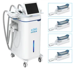 Ny teknik -14 ° 360 ° Omgivning Frysta Cryo Slimming Celluliter Minska bantning 4 Handtag Frysning Fettkryolipolys med Blue Light Laser Beauty Machine