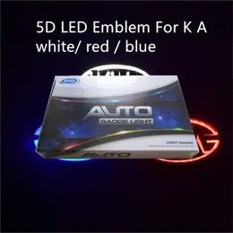 5D سيارة led شعار شارة رموز السيارات شعار ضوء خلفي أبيض أزرق أحمر الحجم 130x65mm