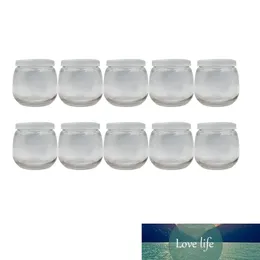 10 SZTUK 100ml Piękny buding Butelka Szklany Ogrzatoodporny Jogurt Container Cup Clear Jelly Jar do sklepu domowego z pokrywką