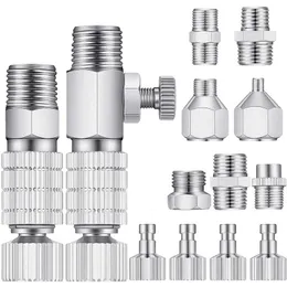 Pneumatic Tools 15Pcs Airbrush Adapter Set Quick Release Coupling Disconnect Kit Fitting Connector Female