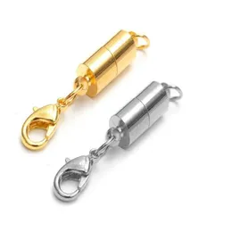 Newest Silver/Gold Plated Magnetic Magnet Necklace Clasps Cylinder Shaped Clasps For Necklace Bracelet Jewelry Diy Lq4P6