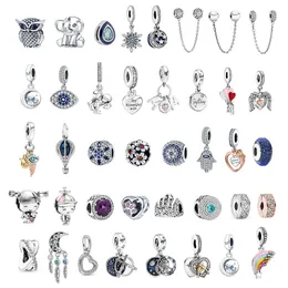 Yeni Bayan Gevşek Boncuklar 100% 925 Ayar Gümüş Charms Fit Orijinal Pandora Bileklik Bileklik Lüks Kolye Tasarımcı Takı Prenses Kalpler Moda DIY Yapımı