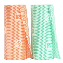 55 Sheets/Roll Disposable Cleaning Towel Non Woven 24CM*30CM Disposable Cleaning Cloths Eco-Friendly Kitchen Wet and Dry Towel