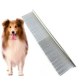 Pet Demating Comb rostfritt stål hårborste husdjur grooming verktyg för hundar och katter borttagning av tangles och knutar jk2012kd