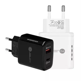 New Arrivals EU US QC3.0 20W Type C Wall Charger Portable Mobile Phone Fast Charger for iPhone 13 12 11 Pro Max PD01