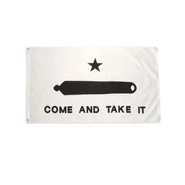 „Come And Take It“-Flagge, 90 x 150 cm, Doppelnaht, 100D-Polyester, Festival-Geschenk, für drinnen und draußen, bedruckt, heißer Verkauf