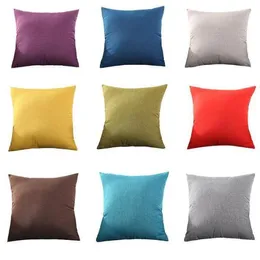 Solid Pillow Case Pure Color Pillow Cover Car Pillows Cushion Cover Home Sofa Throw Pillow Case Bedding Supplies Home Textiles