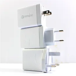 Caricabatterie da muro adattivo rapido QC 3.0 di alta qualità 3 porta USB Caricabatterie rapido Caricabatterie da muro Adattatore di alimentazione per iPhone 12 11 serie Huawei p40