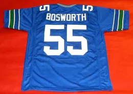 Niestandardowe koszulki piłkarskie Mężczyźni młodzieżowe kobiety Vintage 55 Brian Bosworth Custom Boz rzadki rozmiar szkoły średniej S-6XL lub dowolna nazwa i koszulki numeryczne