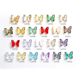 Tamax NAR004 22 Styles 3D Colorful big Butterfly Charm Ornaments Nail Art Rhinestones Decorations Pixie DIY Nails Crystal Accessories