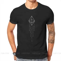 Bitcoin Cryptocurrency Ethereum till månen Tshirt Classic Men Alternativ Tonåring Kläder Toppar Lös bomull O-Neck T-shirt Y220214