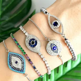 Kvinnor Crystal Eye Armband Pull String Justerbara diamantarmband Kvinnor Modesmycken Will och Sandy Gift