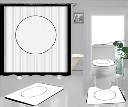 Trend Print Душевые занавески Наборы высококачественного четырех частей должны любезную ванную комнату Противоскользящая Нескользящая дезодорантные ванны Туалетные коврики