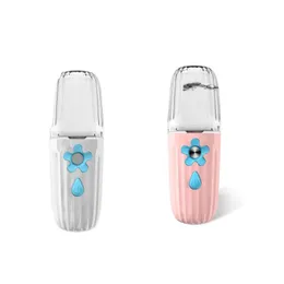 Small Hand Held Cosmetic Instrument Water Supply Face Steaming Device Flowers Droplet Shape Facial Humidifier Gift Decoration 7 7lf G2