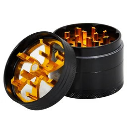 HoneyPuff 50mm Grinder ze stopu aluminium 4 sztuki Tobacco Grinder Spice Miller z ostrymi zębami Diamentowe zęby suche szlifierki przypraw