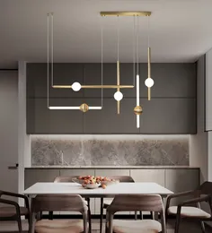 Modern LED Pendant Lights Bedside Simple Design Luxury Brass Hängande lampor för sovrum Matsal Living Room Art Home Decor