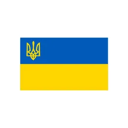 Ukrainische Flagge, 90 x 150 cm, Doppelnaht, 100D-Polyester, Festival-Geschenk, für drinnen und draußen, bedruckt, heißer Verkauf