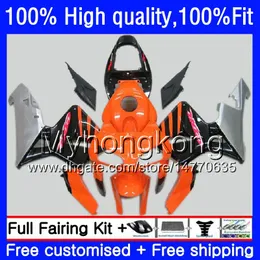 Bodys para Honda CBR 600 CC RR 600cc CBR600RR 05 06 48HM.171 CBR laranja prata 600RR F5 05 06 CBR600F5 CBR600 RR 2005 carenagens 2006 Injeção