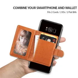Universal 3M Sticker Back Phone Card Slot Leather Pocket Stick On Wallet Cash ID Credit Holder For Cellphone Case iPhone X XS MAX XR 7 8 6