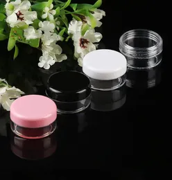 Packing Bottles Empty Plastic Clear Round Jars BPA Free Containers for Cosmetic Lotion Cream Makeup Bead Eye shadow Rhinestone Samples Pot