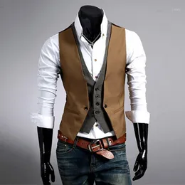 Partihandel-2016 Nya män kostym Mode Casual Wedding Vest / Mäns Formella affärsmän Blazer Costume Vest1