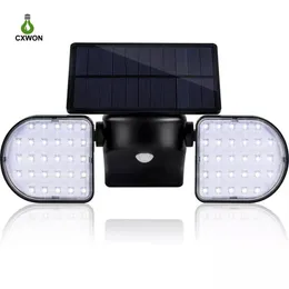 Światła słoneczne Outdoor 56 LED Solar LED Light Motion Czujnik Lampa ścienna IP65 Wodoodporna Obrotowy Patio Garaż Oświetlenie Oświetlenie