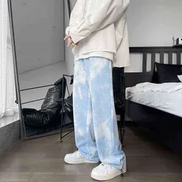 V￥ren ny slips f￤rg￤mne casual byxor m￤n chic mode koreanska raka svettbyxor streetwear alla matchar l￶s fotled byxor 0124