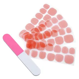 2 Sheets 48pcs Double-sided Nail Glue Sticker Jelly Transparent Flexible Fake with Nail Manicure Tool