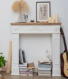 Lite drewno naśladowanie meble do salonu retro kominek dekoracyjny szafka telewizyjna
