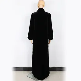 Nerazzurri Długość podłogi Faux Fur Coat Kobiety Czarny Długi Długi Plus Size Ciepłe Odzież Winter Futrzany Fałszywy Futro Płaszcz 5XL 6XL 7XL 201209