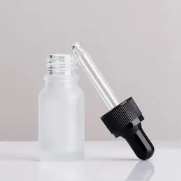 Wholesale Price Frosted glass dropper bottle vial 10ml empty dropper bottles with eye dropper and childproof caps