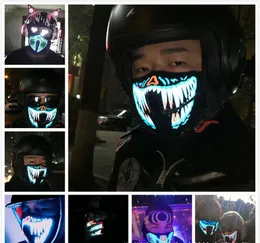 EL Mask Flash LED Music Mask With Sound Active for Dancing Riding Skating Party Voice Control Mask Party Masks