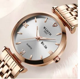 WLISTH Brand New Mens Watches Steel Watchband Luminous Wristwatch Male Clock 2021 Fashion Quartz Men's Watch Relogio Masculino