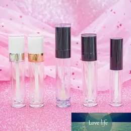 100st 5ml Rose Gold Tomt Clear LipGloss Tube Cosmetic Lipstick Refillerbar Bottle Silver / Black Lip Gloss Containers Lip Tube