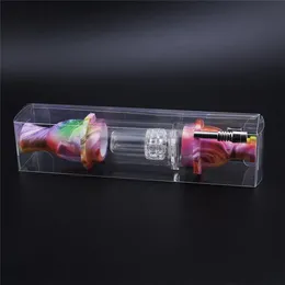 DHL free Silicone Nectar Collector with Titanium Nail Tip smoking accessories glass