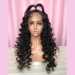 Partihandel Billiga Pris 10a Obearbetat Brasiliansk Virgin Hair Natural Wave Human Hair Wigs Lace Front Wig med Baby Hair