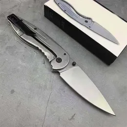 Nouveauté 8389 Couteau à lame pliante tactique 8Cr13Mov Pierre Wash Drop Point Lame Couteaux à manche en acier avec boîte de vente au détail