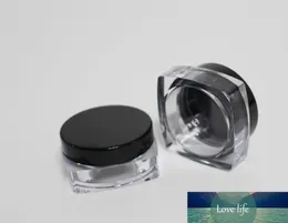 500pcs/lot empty plastic square cosmetic jar 10g for loose powder / nail glitter, diamond shape jar 10ml